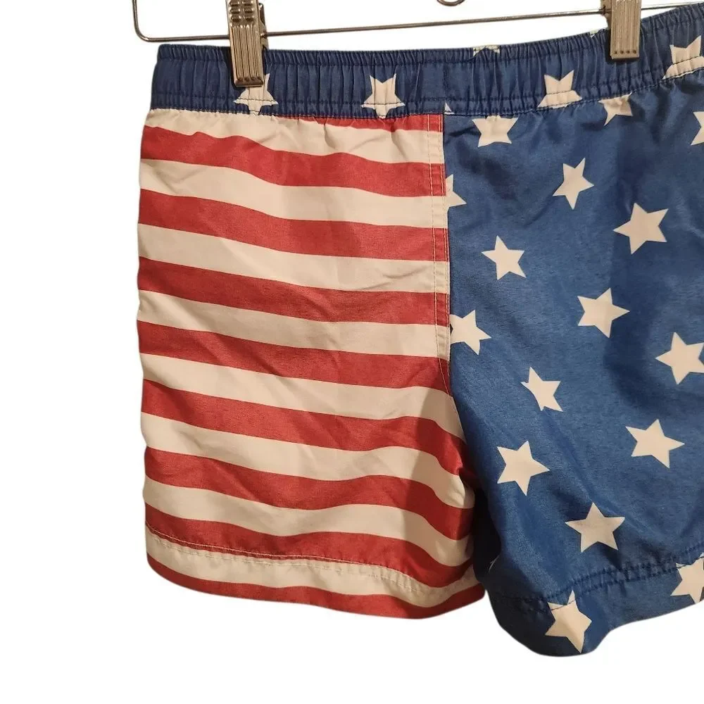 Hanna Andersson American Flag Swim Shorts Size 5